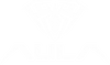 White AULA logo, transparent background