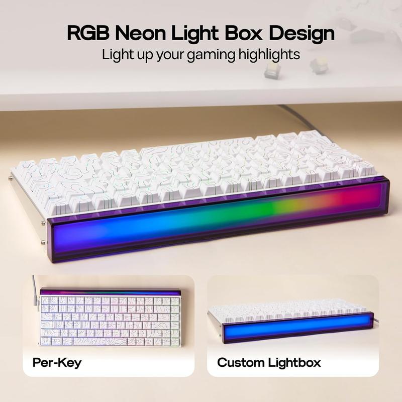 Foldable keyboard with a wrist strap on a white background