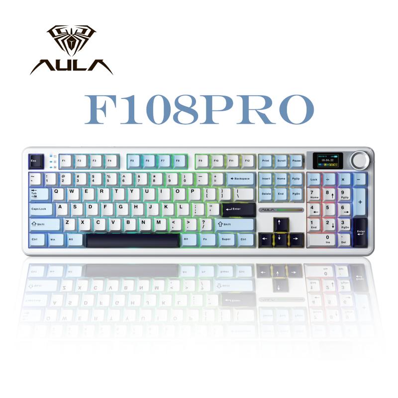 Keyboard with colorful keycaps on a white background