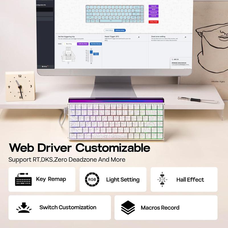Foldable keyboard with a wrist strap on a white background